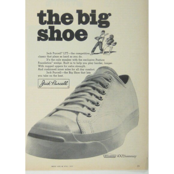 Jack Purcell LTT Sneaker Vintage 1970 Ad Print BF Goodrich Anniversary - Picture 2 of 2